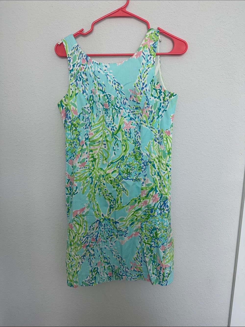 Lilly Pulitzer Aqua, Green & Pink Printed Sleeveless Dress